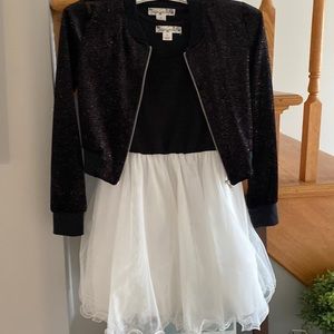Girls Party Dress w matching crop jacket
